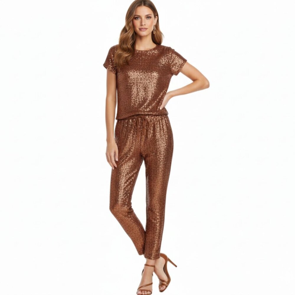 Splendid Oxford Sequin Two Piece Pants & Top